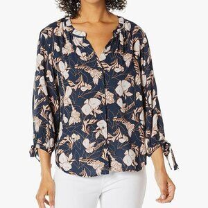 Spendid Long Sleeve Button-Up Floral Shirt - Small